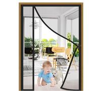 Ouverture Latérale Magnétique Moustiquaire 70x170cm Rideau Moustiquaire Porte Magnétique Sans Perçage Fermeture Automatique pour Plupart Les Types FenêTres ou Porte Noir