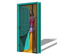 Ouverture Latérale MagnéTique Moustiquaire Porte 105x200cm Rideau Anti Moustique Aimants Puissants Montage Facile Pour Balcon Chambre Salon Couloir Fenêtre Noir