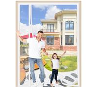 Ouverture Latérale Moustiquaire Porte 240x200cm Porte Antimoustique Fermeture Automatique Installation Sans Outil Rideaux Anti Mouches Pour Balcon Chambre Couloir Terrasse Blanc