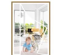 Ouverture Latérale Moustiquaire Porte 80x210cm Rideaux Toile Insect Ecran Sans Perçage Fermeture Automatique Moustiquaire Baie Vitree Coulissante pour Couloirs Portes Patio Exterieur Blanc