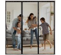 Ouverture LatéRale Pour Porte Coulissante Double Porte Patio Moustiquaire,Moustiquaire MagnéTique Porte Rideau MagnéTique De Porte De Balcon,Rideaux Anti Mouches pour Porte Fermeture Automatique