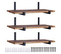 Ouvin - Lot de 6 Supports d'étagère Murale Robustes pour étagère Flottante de Ferme Industrielle avec Rebord