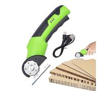 Ouvre-arton électrique, outil de coupe rotatif avec verrouillage de sécurité et de lumière LED, de précision électrique pour l'industrie de la menuiserie en carton de cuisine Garage tapis en cuir