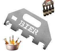 Ouvre-bière, ouvre-bière, décapsuleur et support de bière, 4 en 1 en acier inoxydable pour les fêtes, décapsuleur et support de bouteille de bière, outil durable pour plusieurs bouteilles (1 pièce)