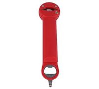 Ouvre-bocal, décapsuleur avec tournevis réglable en acier inoxydable, 3 en 1, multifonction et rétractable pour mains faibles, mains arthritiques, enfants, personnes âgées (rouge)
