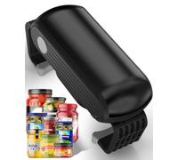 Ouvre-bocal électrique One-Touch à couple élevé, mains libres pour les mains faibles et les personnes âgées, ouvre-bocal à piles, convient à la plupart des tailles de bocaux, gris/noir