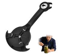 Ouvre-bocal en acier inoxydable pour mains faibles - Ouvre-poignée réglable à une main, outil facile à ouvrir pour bocaux, bouteilles et canettes, gadget de cuisine multifonction (1 pièce)