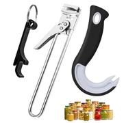 Ouvre Bocal Manuel 3 Pièces Ouvre Bocal Réglabl|Ouvre-Boîtes à Crochets en Forme de J|Porte Clef Décapsuleur pour Les Personnes Âgées Mains, Les Personnes Souffrant D'Arthrite