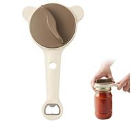 Ouvre-bocal multifonction 4 en 1 pour les mains faibles - Ouvre-boîte pour bocaux - Ouvre-boîte avec long manche - Ouvre-bouteille pour couvercles à vis - Idéal pour les mains faibles et les personnes