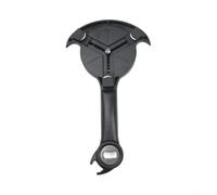 Ouvre-bocal multifonction 5 en 1 pour les mains faibles, l'arthrite et les personnes âgées - Poignée antidérapante pour bouteille, ouvre-bouteille, décapsuleur, gadget de cuisine noir 26,6 cm