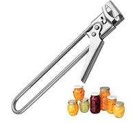 Ouvre-Bocal Réglable en Acier Inoxydable, Ouvre-Bocal Universel, Ouvre-Bocal Réglable et Multifonctionnel, Design Non Slip Bottle Opener, Pour La Main Basse, L'arthrite, Âgées, Femmes