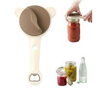 Ouvre Bocal sans Effort, 2-en-1 Ouvre Boîte et Décapsuleur pour Mains Faibles et Arthrose, Ouvre Bouteille Plastique pour Seniors, Capuchon 2.5-9 cm