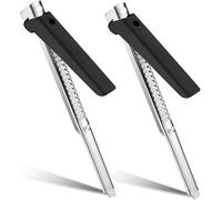Ouvre-bocal sans effort pour l'arthrite, pour personnes âgées, facile à ouvrir, poignée réglable, en acier inoxydable, blanc (Noir-2PCS)