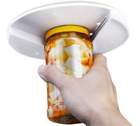 Ouvre-bocal sous armoire, couvercle et décapsuleur/ouvre n'importe quelle taille/type de couvercle sans effort, idéal pour les personnes âgées et les mains faibles ou arthritiques, 17,8 cm (blanc)