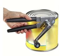 Ouvre-boîte à manivelle - Lame ergonomique rembourrée en acier inoxydable robuste