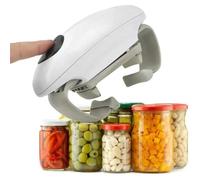 Ouvre-boîte automatique, avec deux loquets, ouverture à une touche, fonctionnement mains libres, un gadget de cuisine idéal compatible avec différentes formes et tailles de canettes