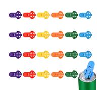 Ouvre-boîte de cuisine | 24 pièces couvercles de protection pour canettes, ustensiles de cuisine ouvre-boîtes de boisson colorés pour les mains faibles, le camping, les pique-niques en plein air, les