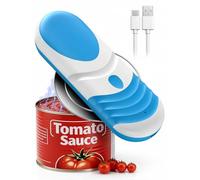 Ouvre-boîte électrique automatique One Touch pour personnes âgées, rechargeable à bord lisse avec couvercle magnétique, gadget de cuisine de qualité alimentaire pour l'arthrite et les mains