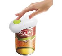 ONE TOUCH OUVRE TOUS TYPE DE BOITE(PILE)MAIN LIBRE Acier inoxydable, Blanc et Vert