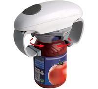 Ouvre-boîte électrique, ouvre-boîte de cuisine One-Touch avec fonction d'arrêt automatique et design mains libres, coupe lisse et régulière des bords pour un fonctionnement sans effort