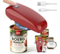 Ouvre-boîte électrique rechargeable à arrêt automatique pour la cuisine pour les personnes âgées, l'arthrite et MumOne Touch Button Ouvre-boîte électrique sans bords tranchants et sans blesser les