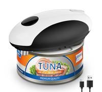 Ouvre-boîte Électrique USB Rechargeable - Fonctionne sur Batterie, Ouverture Automatique à Une Touche, Support Magnétique pour Couvercle & Coupe Lisse, Sans Fil & Facile à Utiliser pour les Seniors