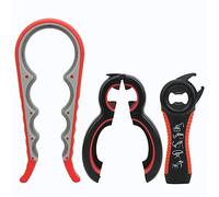 Ouvre-boîte en acier inoxydable, ouvre-bouteille, ouvre-boîte, outil de cuisine multifonctionnel pour la maison, le bar, le camping, matériau PP TPR durable, ensemble de 3 pièces