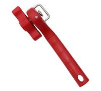 Ouvre-boîte ergonomique en acier inoxydable avec décapsuleur multifonction et décapsuleur de bière, compact et léger, résistant pour un fonctionnement fiable dans n'importe quel environnement (rouge)