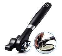 Ouvre-boîte manuel avec bords lisses, sans bords tranchants avec poignées souples, ouvre-boîte en acier inoxydable de qualité alimentaire, ouvre-boîte ergonomique professionnel pour cuisine
