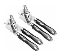 Ouvre-boîte manuel ergonomique avec lame en acier inoxydable et aimant de sécurité, convient pour ouvrir des canettes et des bouteilles à la maison ou à l'extérieur (deux)