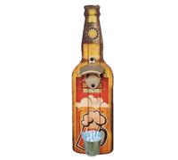 Ouvre-boîte mural - Décapsuleur mural à suspendre, bouteille avec bouchon collecteur, bouteille de style vintage, convient pour les hommes et les amateurs de bière