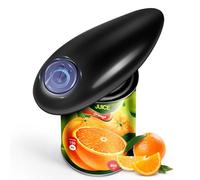 Ouvre-boîte, One-touch Ouvre-boîte électrique, gain de temps et de fatigue, convient pour l'arthrite et les personnes ayant des mains faibles, utilisable en cuisine et en plein air, noir