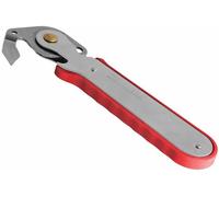 Ouvre-boite - ouvre-bocaux Fackelmann - 45500 - Comfort Levier Ouvre-boite Nickel/PP/INOX Argent/Rouge 15 cm