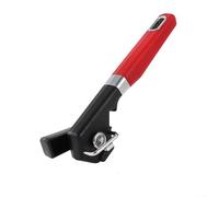 Ouvre-boîte portable avec manivelle confortable et mécanisme de coupe latéral avec aimant pour un retrait et un rangement faciles du couvercle (rouge)