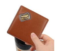 Ouvre-boîte portable - Ouvre-bouteille - Dessous de verre carré en acier inoxydable très résistant, multifonctionnel pour la maison