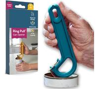 Ouvre-boîte Ring Pull & Pop Top (bleu sarcelle) Facile à ouvrir n'importe quelle boîte à languette pour personnes âgées, soda, nourriture pour animaux, canettes pour chat, bière, aide à la maladie de