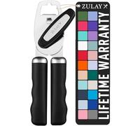 Ouvre-boîte Zulay Kitchen - Ouvre-boîtes robuste manuel avec clé pour bouteilles - Inox antirouille, acier inoxydable, adapté à l'arthrite, outil manuel pour personnes âgées avec bouton de rotation et