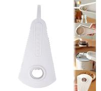 Ouvre-boîtes multifonction 6 en 1 réglable en acier inoxydable - Ouvre-bocal magnétique pour réfrigérateur - Outil de cuisine - Blanc