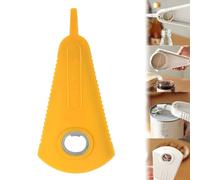 Ouvre-boîtes multifonction 6 en 1 réglable et multifonction en acier inoxydable, ouvre-bocal magnétique pour réfrigérateur, extracteur de couvercle pour bocaux et ustensiles de cuisine (jaune)