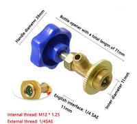 Ouvre-bouteille à assujetde gaz 1/4 SAE,accessoire indispensable Mayitr,robinet pour R12 R22 R6000a R134a R410a,1 pièce - Type Violet