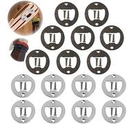 Ouvre-Bouteille Avec Des Vis 16 Pièces Avec 32 Vis Accessoires d'Ouverture Bière Ouvre Kit Décapsuleur Piece Décapsuleur Petit Ouvre-Bouteille Rond En Acier Inoxydable Décapsuleur Ronde