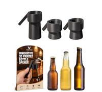 Ouvre-Bouteille Blast Cap, Lanceur De Capsules, Tireur De Capsules, Gadget Imprimé 3D Pour Bière, Soda Et Vin, Convient 300ml 500ml, Cadeau Original Parfait Pour Soirée Adultes(Black-1SET#)