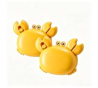 Ouvre-Bouteille Crabe Aimanté 4 en 1 avec Petits Ciseaux Pliants et Lame d'Ouverture Carton, Figurine Décapsuleur Magnétique pour Réfrigérateur - Gadget Cuisine Bar Camping Cadeau (2, Jaune)