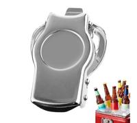 Ouvre-Bouteille de Bière pour Barman,Ouvre-Bouteilles d'Eau | Ouvre-Bouteille Pliable en Inox Compact avec Fonction Étanchéité pour Service de Restauration Bar Plage Voyage Camping-Car Restaurant Fête