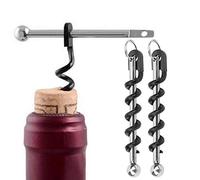 Ouvre-Bouteille de Vin, 2 Pièces Ouvre-Bouteille de Vin en Acier Inoxydable Noir Tire-Bouchon Ouvre-Bouteille de Vin avec Porte-clés pour Les Cuisines à Domicile, Les Cafés et