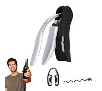 Ouvre-bouteille de vin à tire-bouchon vertical compact, ouvre-bouteille à levier,Tire-bouchon à levier vertical efficace - Tire-bouchons et ouvre-bouteilles comprenant des vis antiadhésives supplément