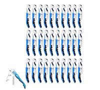 Ouvre - Bouteille de Vin, Clé à Vin en Acier Inoxydable, Serveuse de Restaurant, Sommelier, Barman's Wine Key (30, blue)