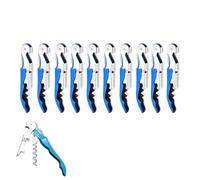 Ouvre - Bouteille de Vin, Clé à Vin en Acier Inoxydable, Serveuse de Restaurant, Sommelier, Barman's Wine Key (10, blue)