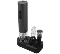 Ouvre-bouteille de Vin Électrique Automatique avec Base et Poignée | Plastique, Fonctionnement sans Fil et Silencieux, pour Bouteilles en Verre, Terrasses et Extérieur