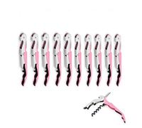Ouvre - bouteille de vin, service professionnel raw Liège ouvre - bouteille set, Restaurant Service Raw, sommelier, charnière en acier inoxydable pour barman Wine key (Pink 10 pieces)